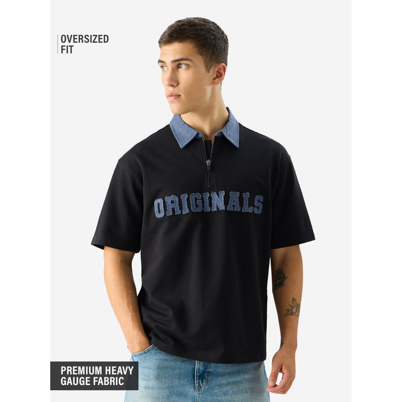 The Souled Store Originals: OGs Only Men Oversized Polo T-shirt (M)