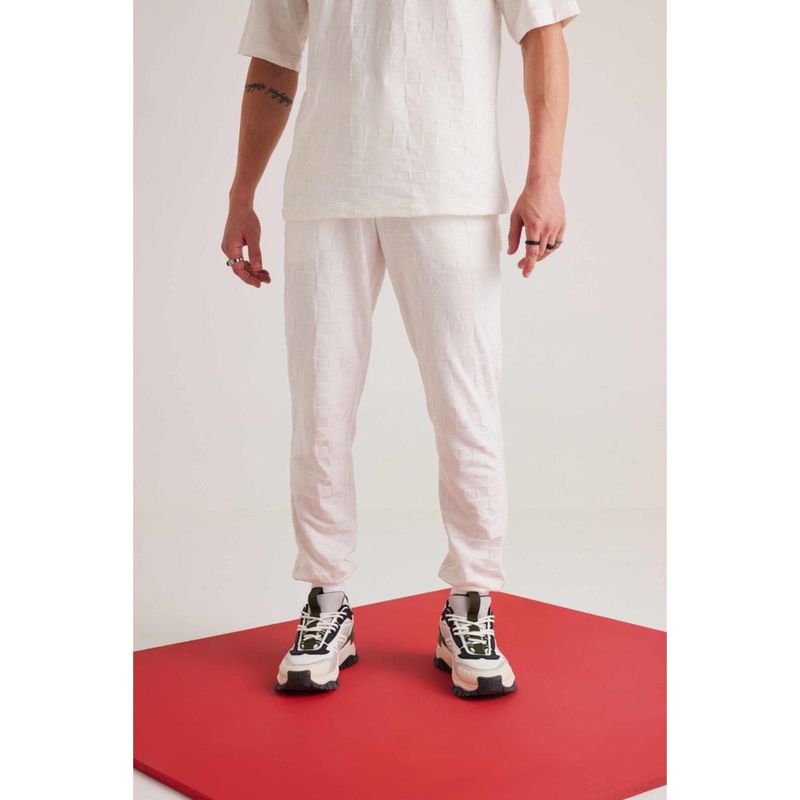 Muvazo White Marine Luxury White Jogger (S)
