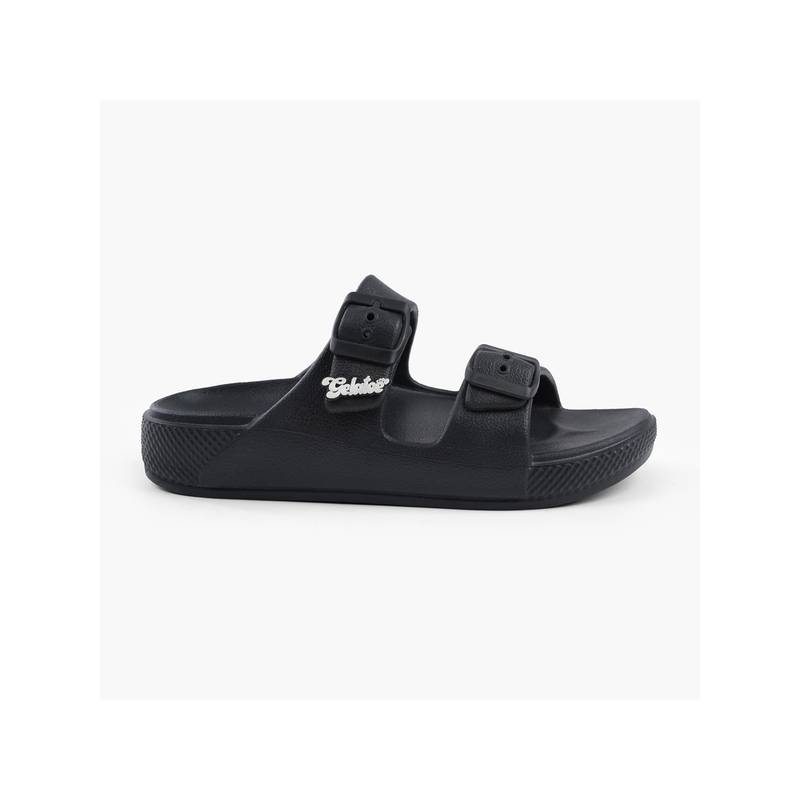 SOLETHREADS Women Black Casual Comfort Sliders (EURO 37)