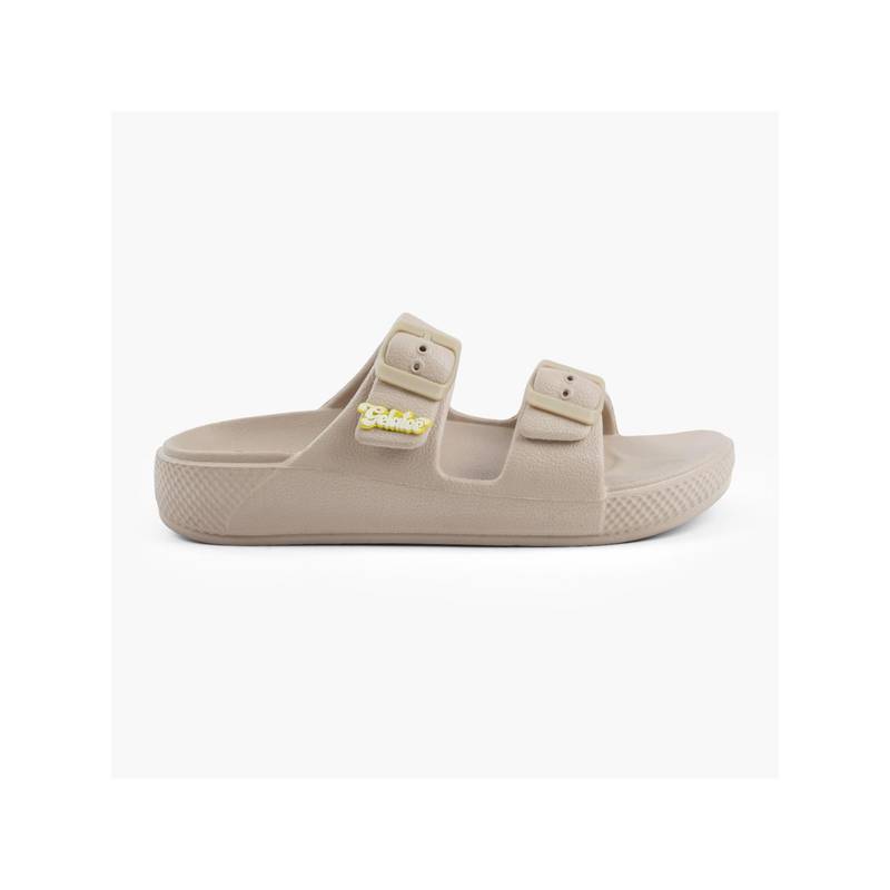 SOLETHREADS Women Beige Casual Comfort Sliders (EURO 41)