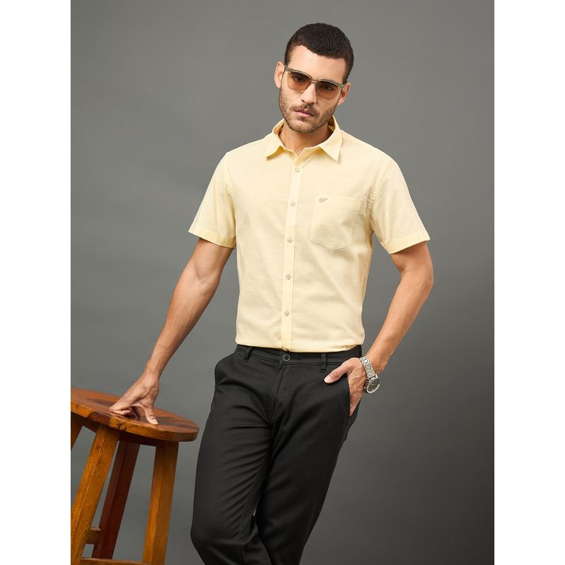 Club York Men Lemon collar neck Shirt (XL)