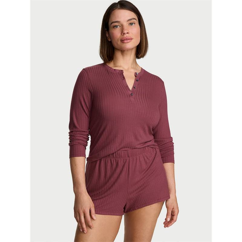 Victoria's Secret SoSoft Modal Wide-Rib T-shirt with Shorts (XS)