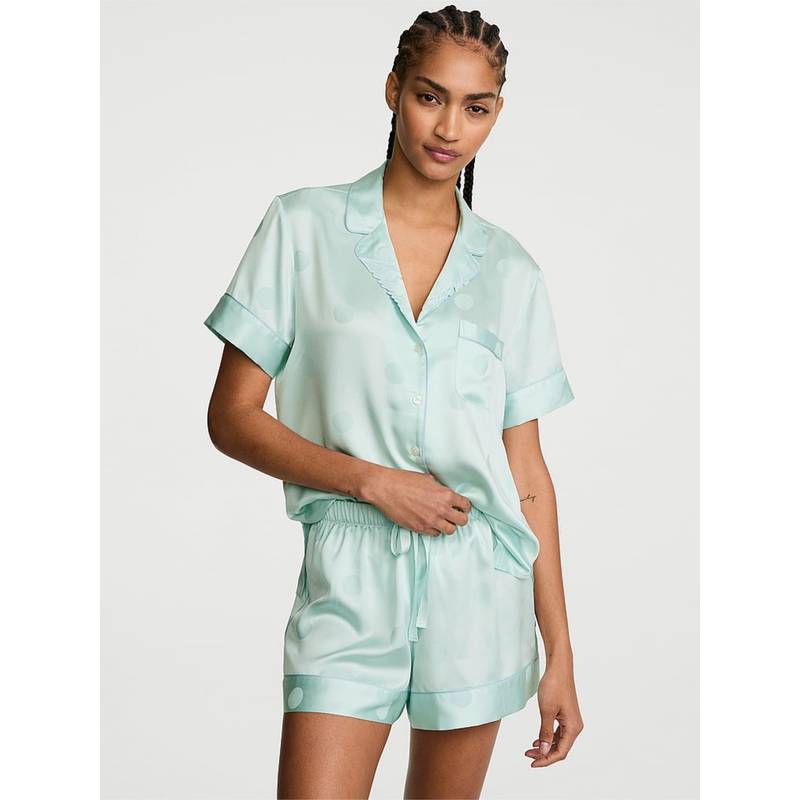 Victoria's Secret Signature Satin Shirt with Shorts (XS)
