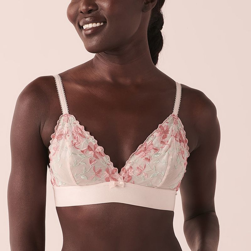 Aerie embroidered triangle bralette top
