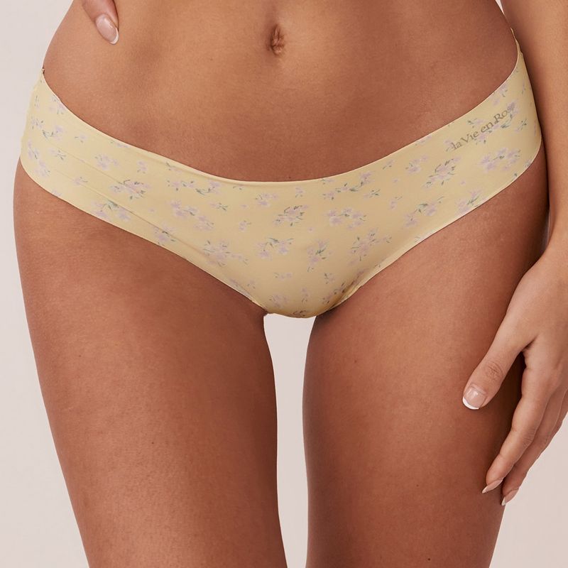 La Vie En Rose Microfiber No-show Cheeky Panty (L)