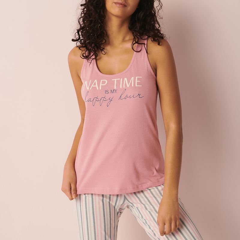 La Vie En Rose Cotton Racerback Cami (S)