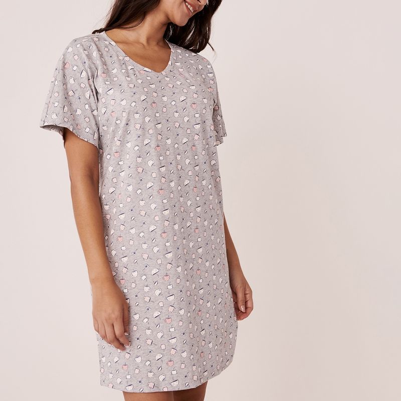 La Vie En Rose Cotton Short Sleeve Sleepshirt (XL)