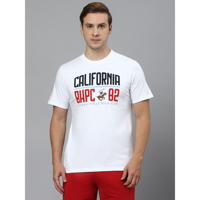 Beverly Hills Polo Club White Half Dome T-Shirt (S)
