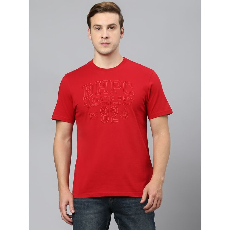 Beverly Hills Polo Club Red Bhpc Athletic Dept T Shirt S