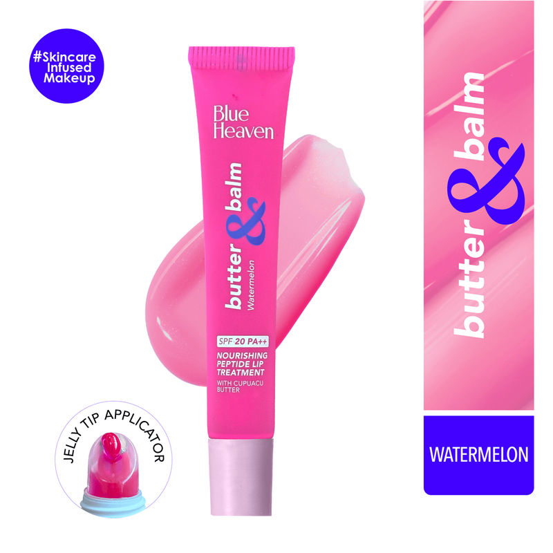 Blue Heaven Butter & Balm Peptide Based Tinted Lip Balm With Spf 20 Pa++ Infused With Cupuacu Butter - Watermelon
