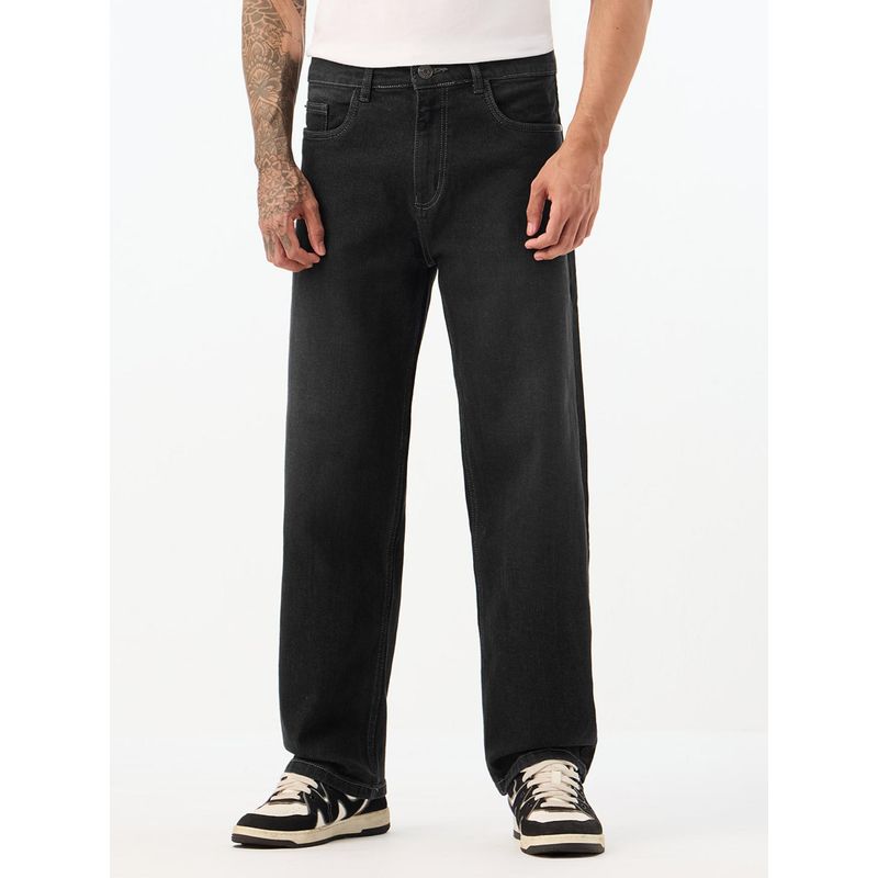 The Souled Store Baggy Fit Denim Ultramarine Men Loose Fit Jeans (28)
