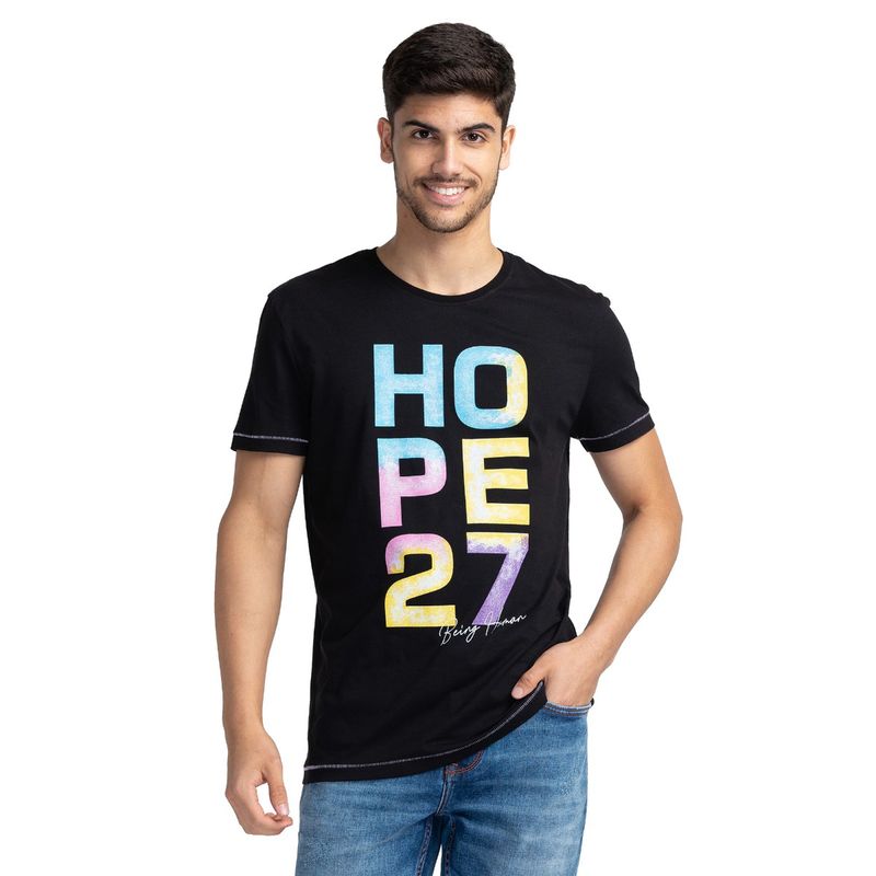 Being Human Men Short Sleeve T-Shirt Black (S)
