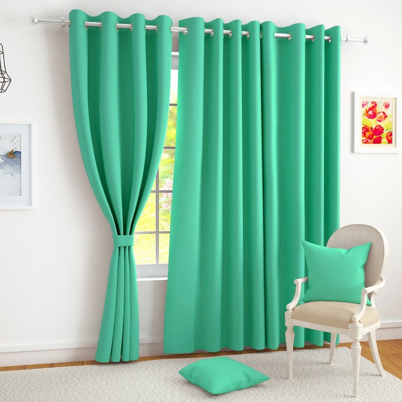 Buy Story@Home Sea Green Blackout 300 Gsm Polyester 3 Piece