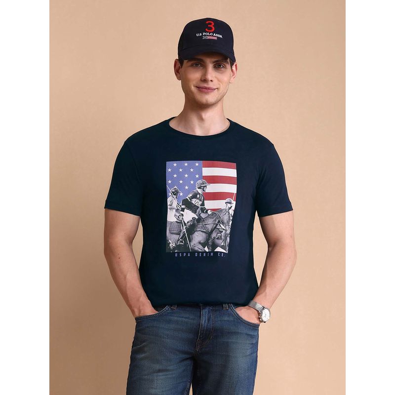 U.S. Polo Assn. Denim Co. Blue Mens Muscle Fit T-Shirt (S)