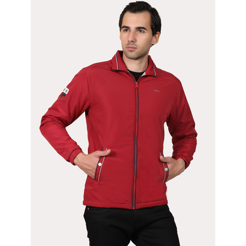 SPIRIT Men Solid Collar Neck Full Sleeve Jacket (M)
