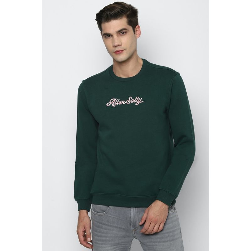 Allen Solly Printed Green Sweatshirt (2XL)