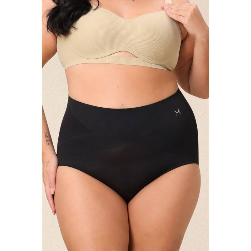 Krvvy All Day Control High Waist Seamless Tummy Compression Shapewear Black (4XL-5XL)