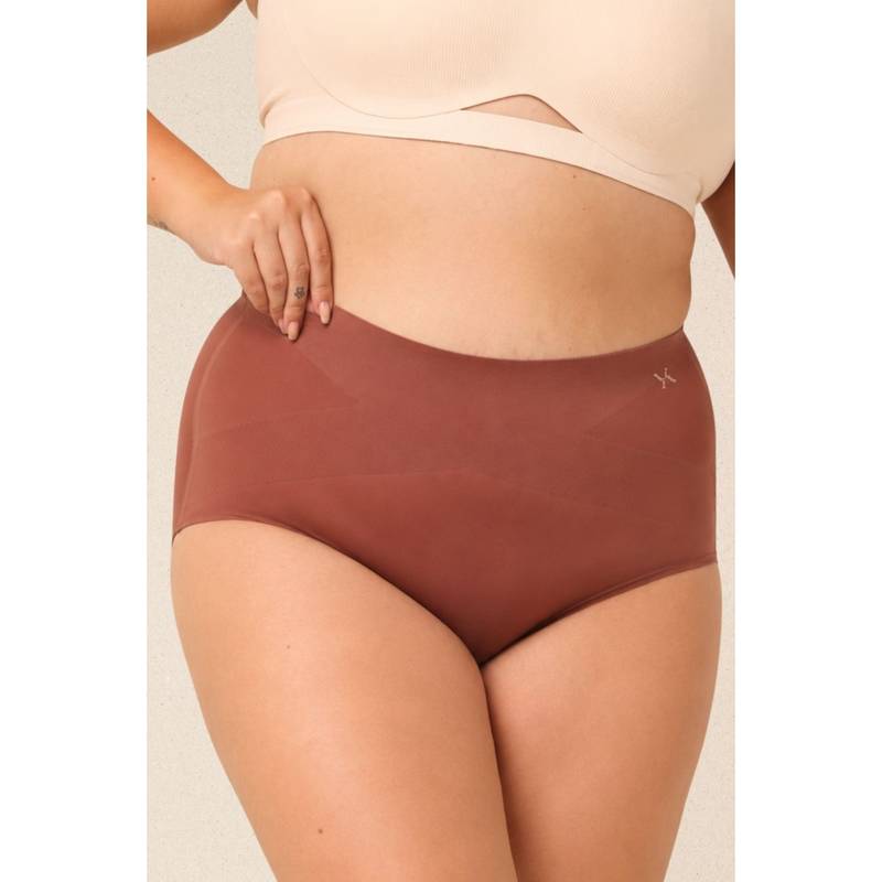 Krvvy All Day Control High Waist Seamless Tummy Compression Shapewear Pink (2XL-3XL)