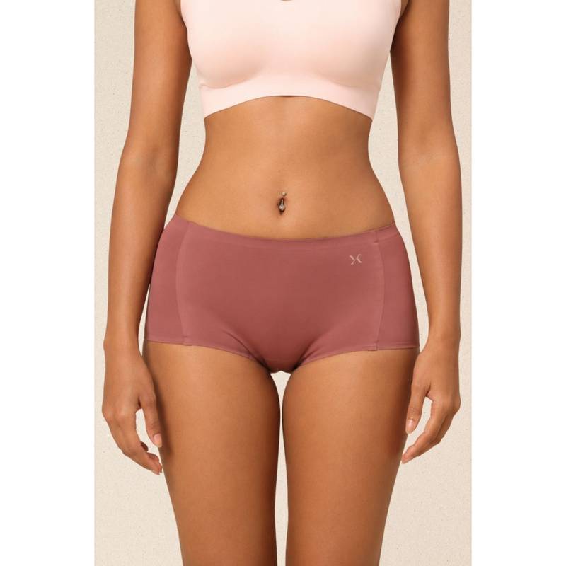 Krvvy Airsoft Women's Mauve High Coverage Seamless and Breathable Fit Boy Shorts (2XL/3XL)