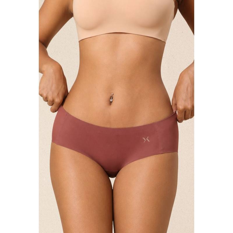 Krvvy Mauve Breeze Seamless Mid-Waist with Ventilation Holes Panty (2XL/3XL)