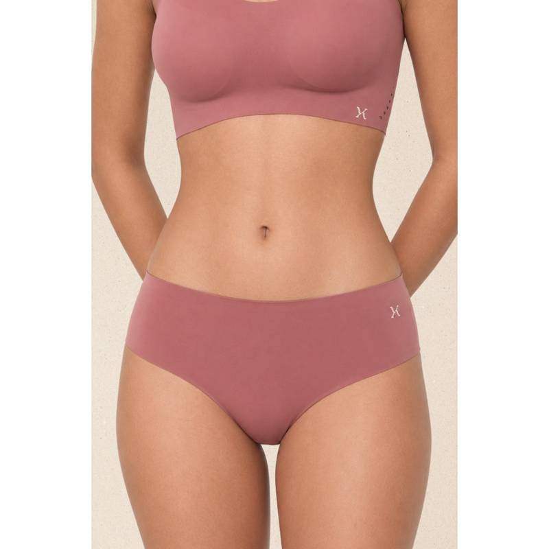 Krvvy Women Seamless Mid-Rise Thong UltraSoft Breathable & Invisible Panty (L/XL)