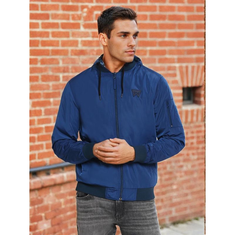 Wrangler Blue Camouflage Regular Fit Jacket (L)