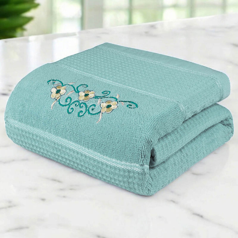 pois ポワ towel touch knit ブルー タオルタッチニット