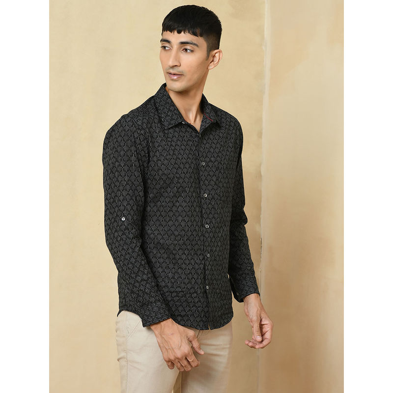 Fabindia Cotton Nagari Slim Fit Shirt (XS)