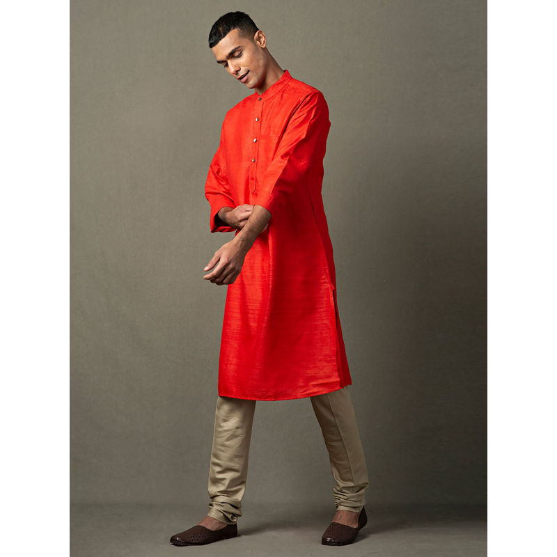 Fabindia Silk Placket Detail Long Kurta (XS)