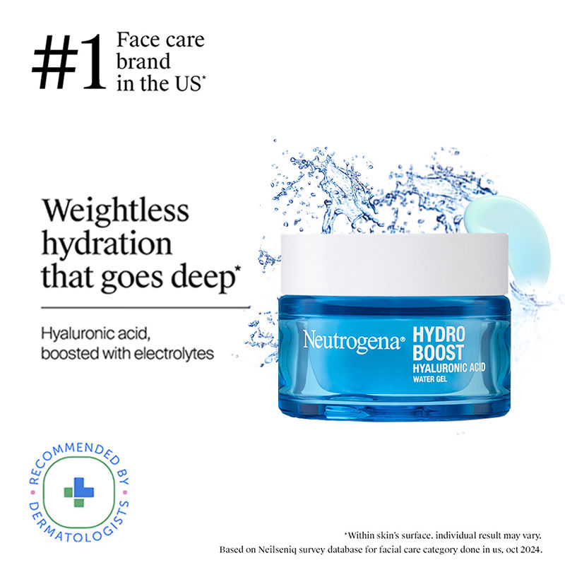 Neutrogena Hydro Boost Hyaluronic Acid Water Gel Light Face Moisturizer For Normal, Dry & Oily Skin