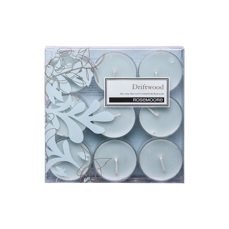 Rosemoore White Driftwood Scented Tea Lights