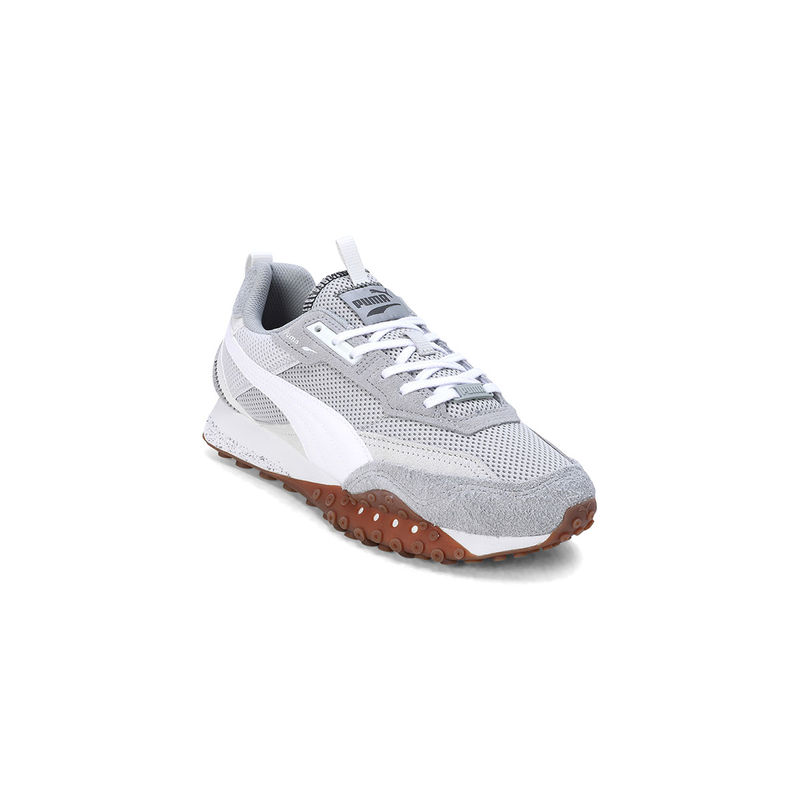 Puma Blktop Rider Preppy Unisex Grey & Off White Sneakers (UK 7)