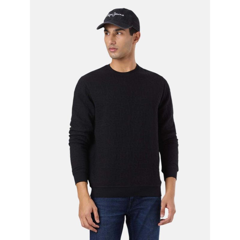 Pepe Jeans Black Full Sleeves Sweatshirt (S)