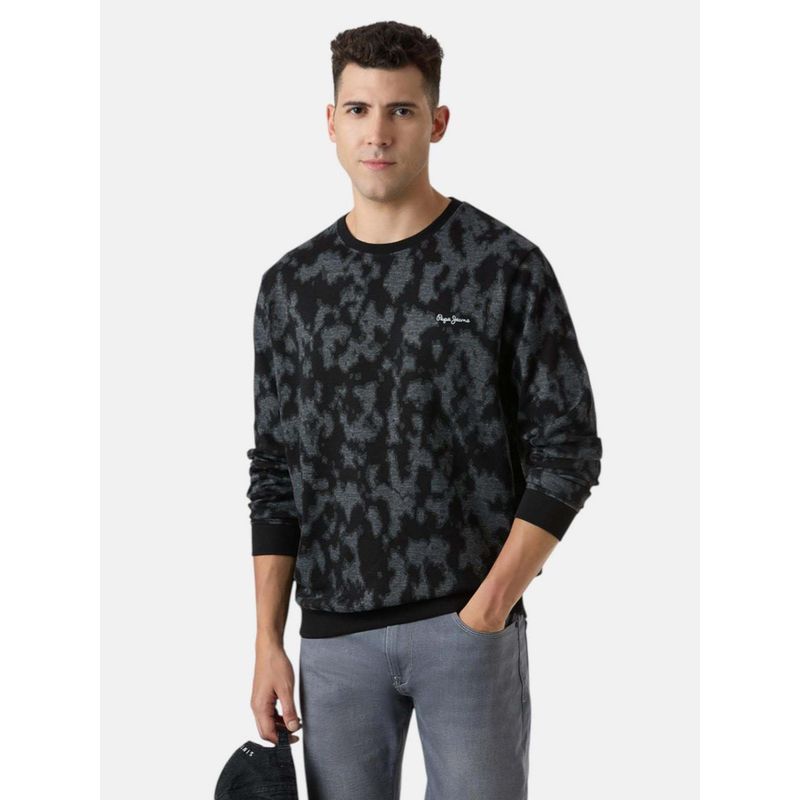 Pepe Jeans Black Full Sleeves Sweatshirt (S)