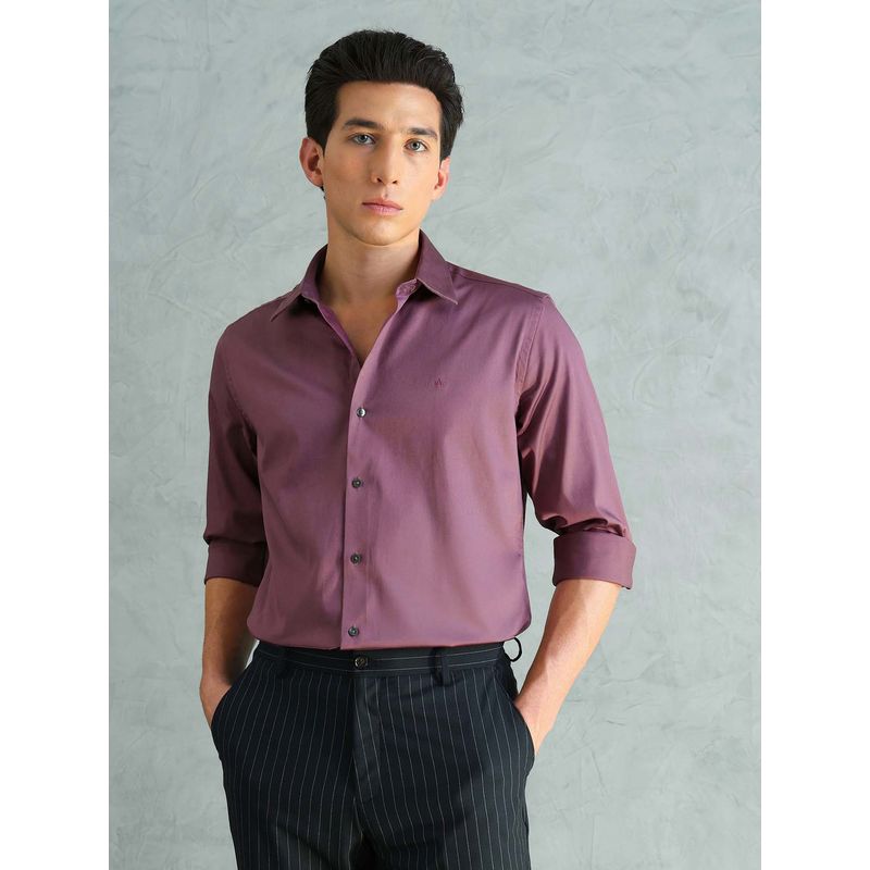 Arrow Newyork Pink Solid Slim Fit Shirt (38)