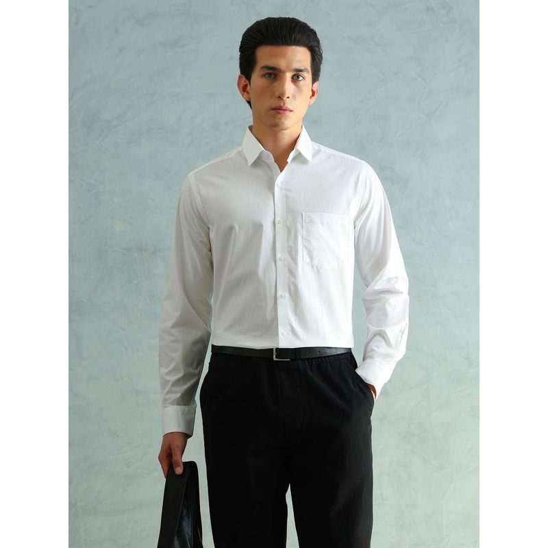 Arrow White Solid Slim Fit Shirt (39)