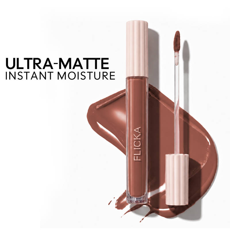 FLiCKA Weightless Impressions Liquid Lipstick Lightweight Long Lasting Smudgeproof - 07 July
