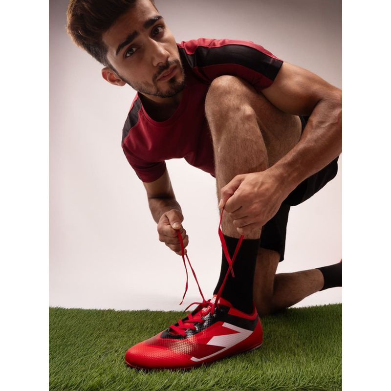 Bacca Bucci “Strike X” Firm ground Football Shoes Red (UK 8)