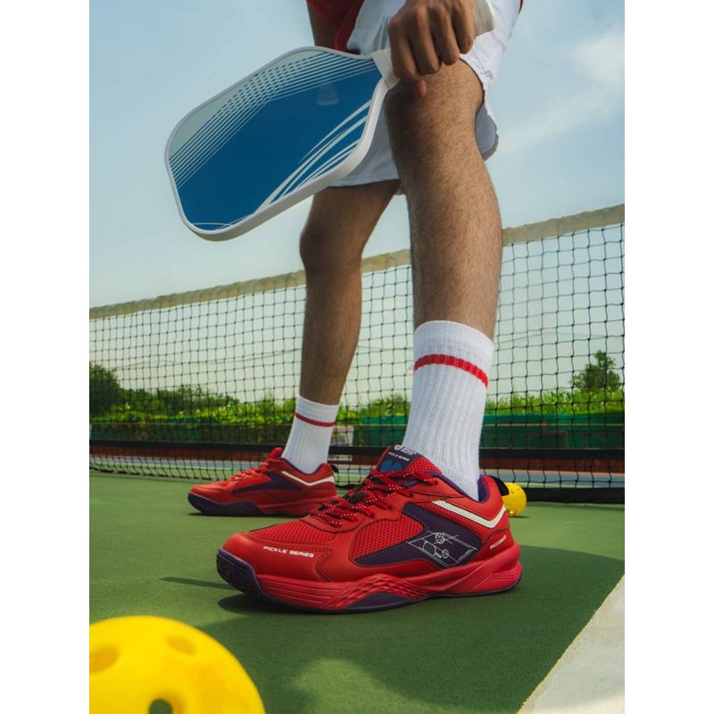 Bacca Bucci Pickle Series Court Tennis Shoes with OrthoLite Eco Insoles Red UK 6 (UK 9)