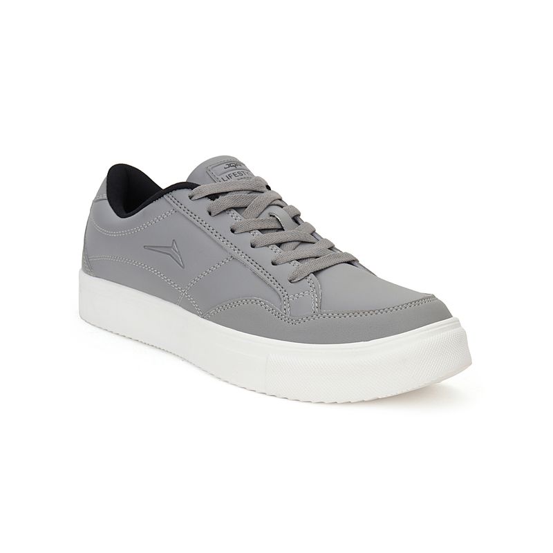 JQR STYLE-001-PLUS Grey And Black Men Sneakers (UK 9)