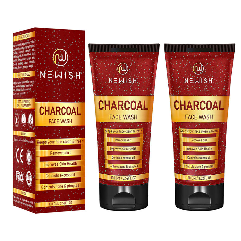Newish Activated Charcoal Face Wash Pack Of 2 Buy Newish Activated newish-activated-charcoal-face-wash-pack-of-2-buy-newish-activated