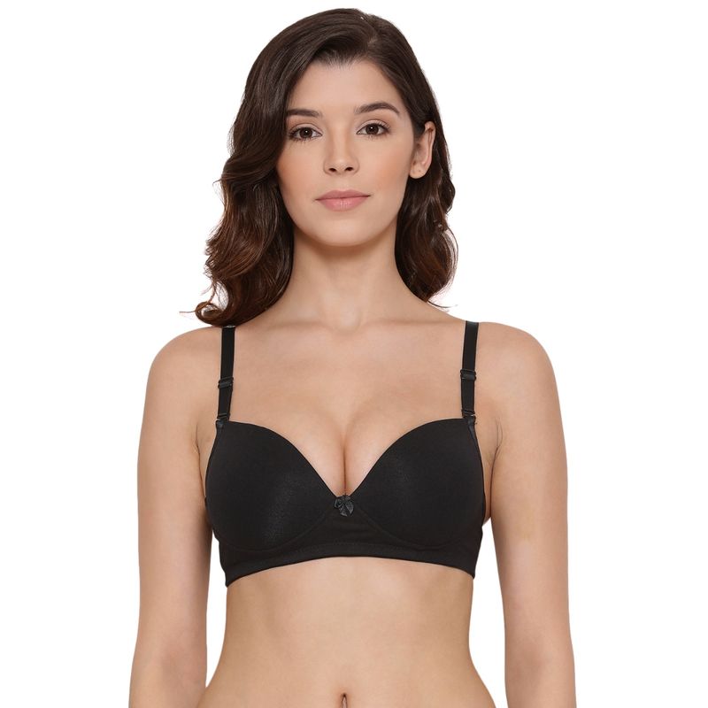 Lux Lyra 523 Black Cotton Jullia Padded Bras (34B)