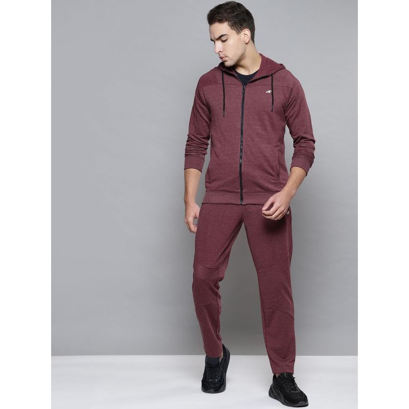Alcis Men Maroon Solid Tracksuit (XL)