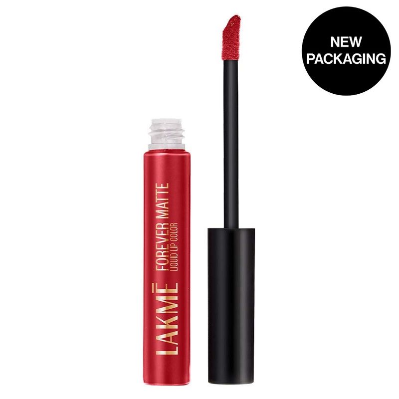 Lakme Forever Matte Liquid Lip Color, 16Hr Lipstick, Lightweight & Transferproof - Red Carpet