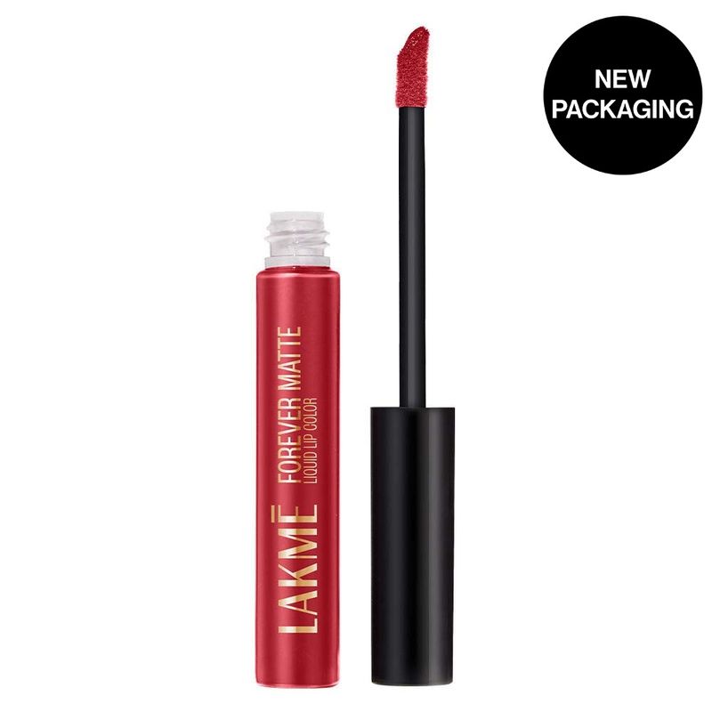 Lakme Forever Matte Liquid Lip Color, 16Hr Lipstick, Lightweight & Transferproof - Red Velvet