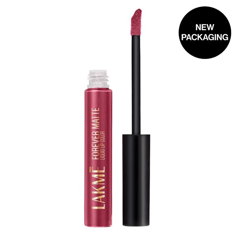 Lakme Forever Matte Liquid Lip Color, 16Hr Lipstick, Lightweight & Transferproof - Pink Glam