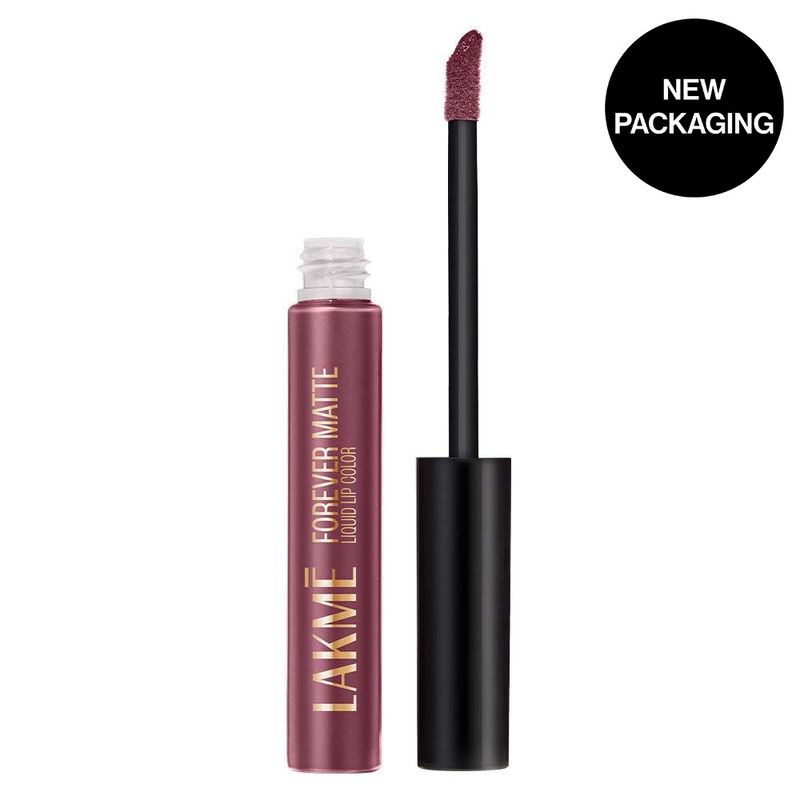 Lakme Forever Matte Liquid Lip Color, 16Hr Lipstick, Lightweight & Transferproof - Mauve Ecstasy