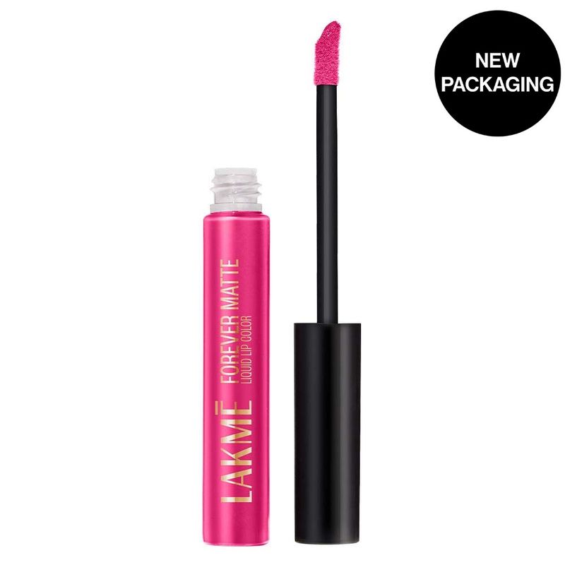 Lakme Forever Matte Liquid Lip Color, 16Hr Lipstick, Lightweight & Transferproof - Pink Prom
