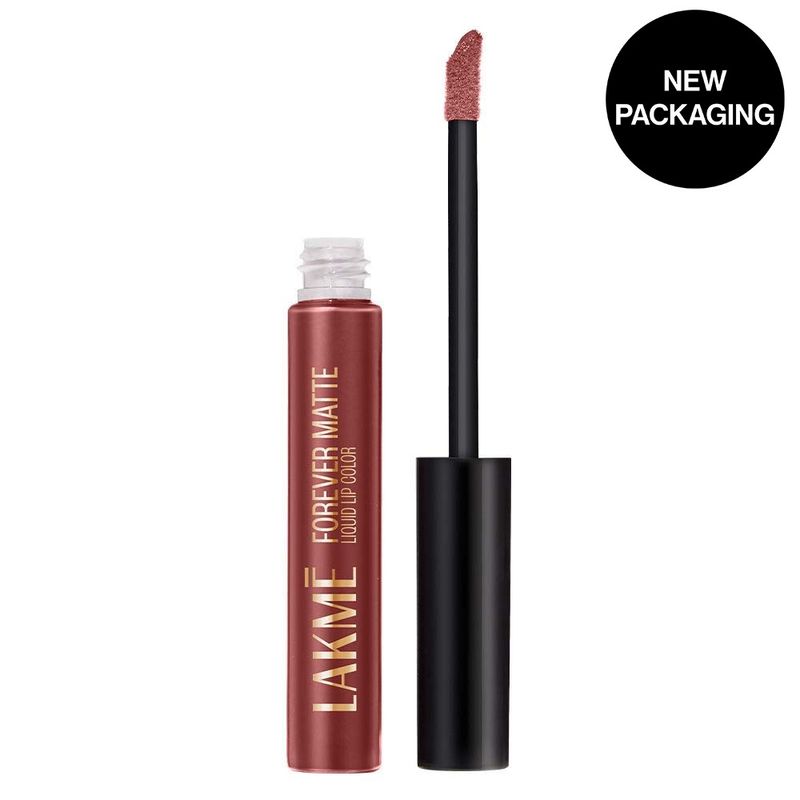 Lakme Forever Matte Liquid Lip Color, 16Hr Lipstick, Lightweight & Transferproof - Rose Wood