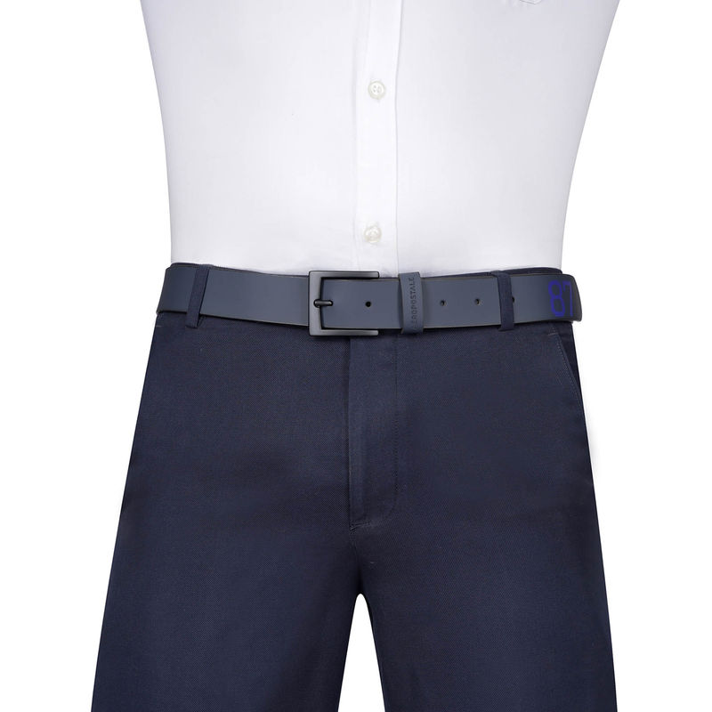 Aeropostale Men Boynton Casual Leather Belt - Navy Blue (XL)